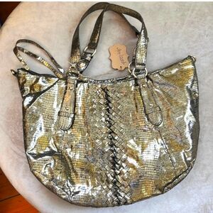 NWOT Elliott Lucca Metallic Satchel